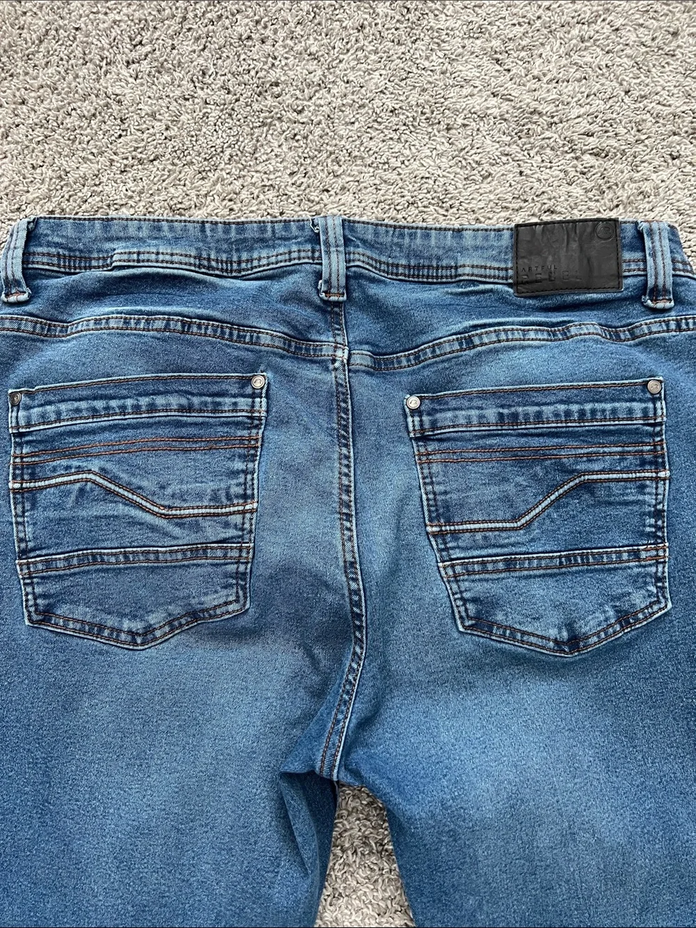 Artful Rebel Men's Jeans Blue Medium Wash - Size 36/32